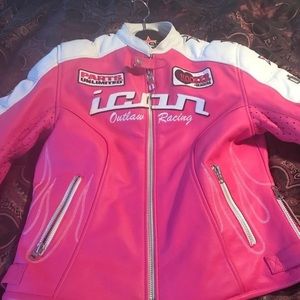 XL Icon Kitty Motorcycle Jacket. Leather